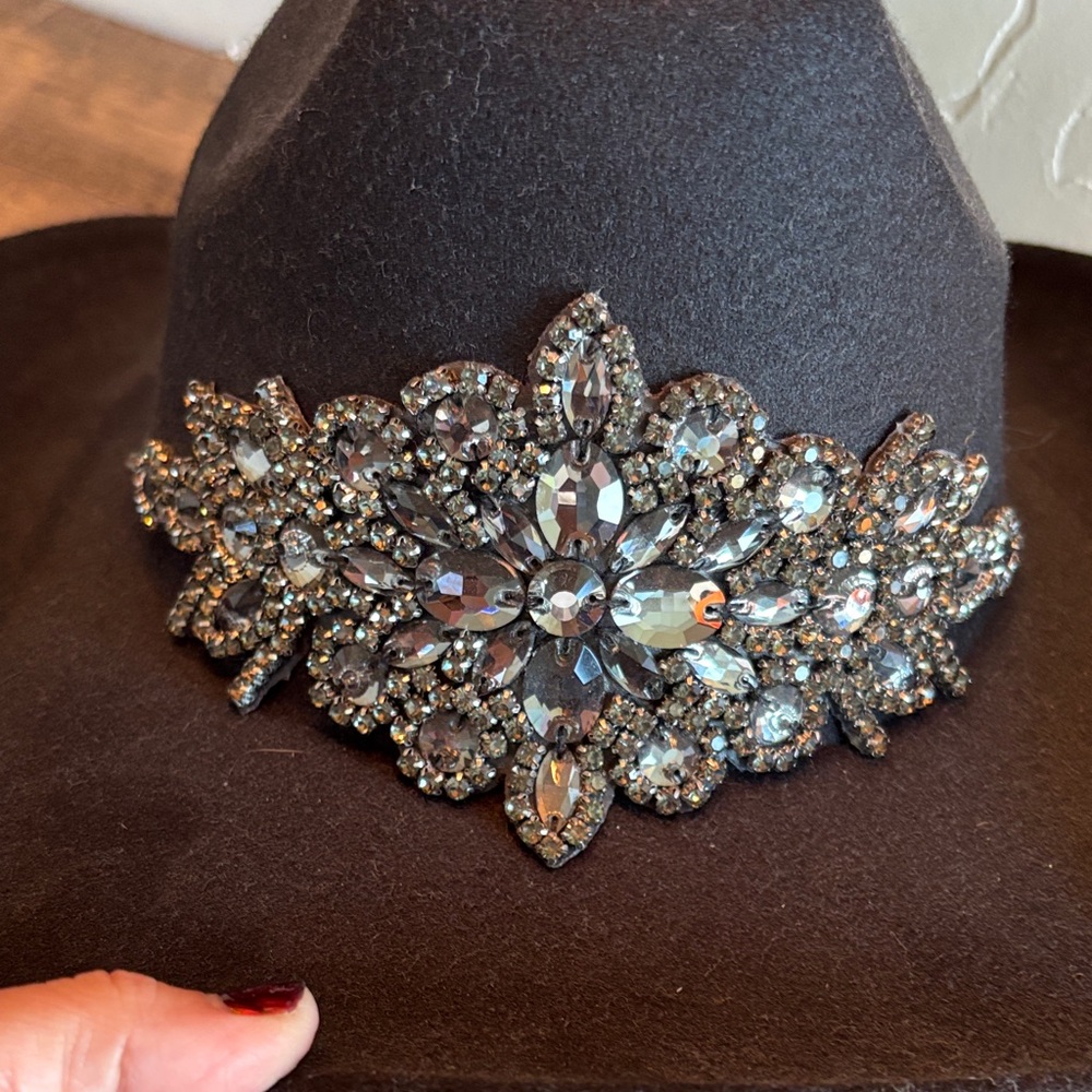 Embellished Black Cowgirl Hat - Picture 7 of 7